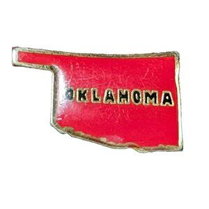 Vintage Red Oklahoma Pin